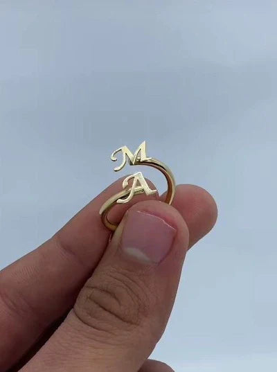 Customize Double Name Ring